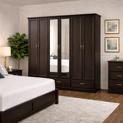 Classic Dark Wood Bedroom Set
