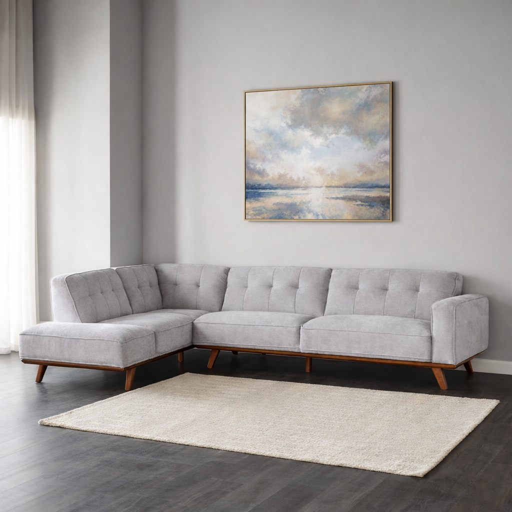 Cloud Grey L-Shaped Sofa