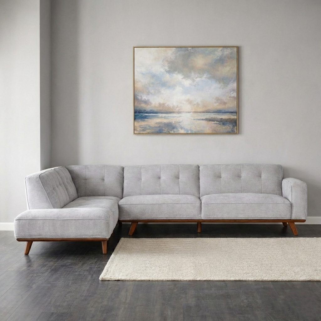 Cloud Grey L-Shaped Sofa