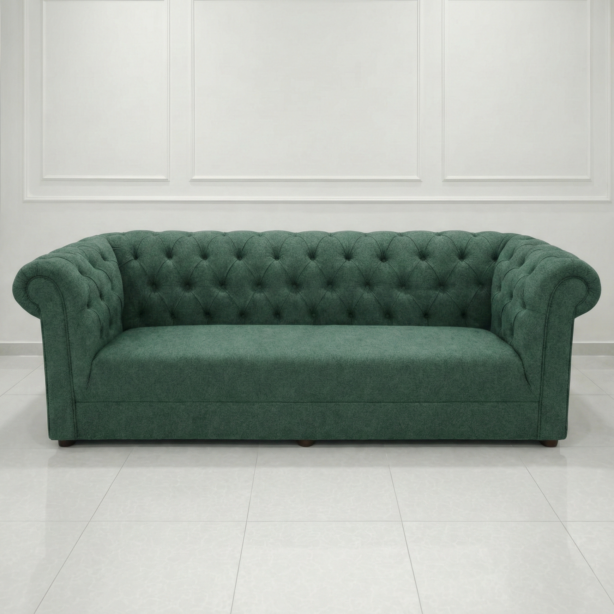 Green Chesterfield 3-Seater Sofa