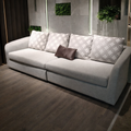 Soft Light Grey 4-Seater Sofa