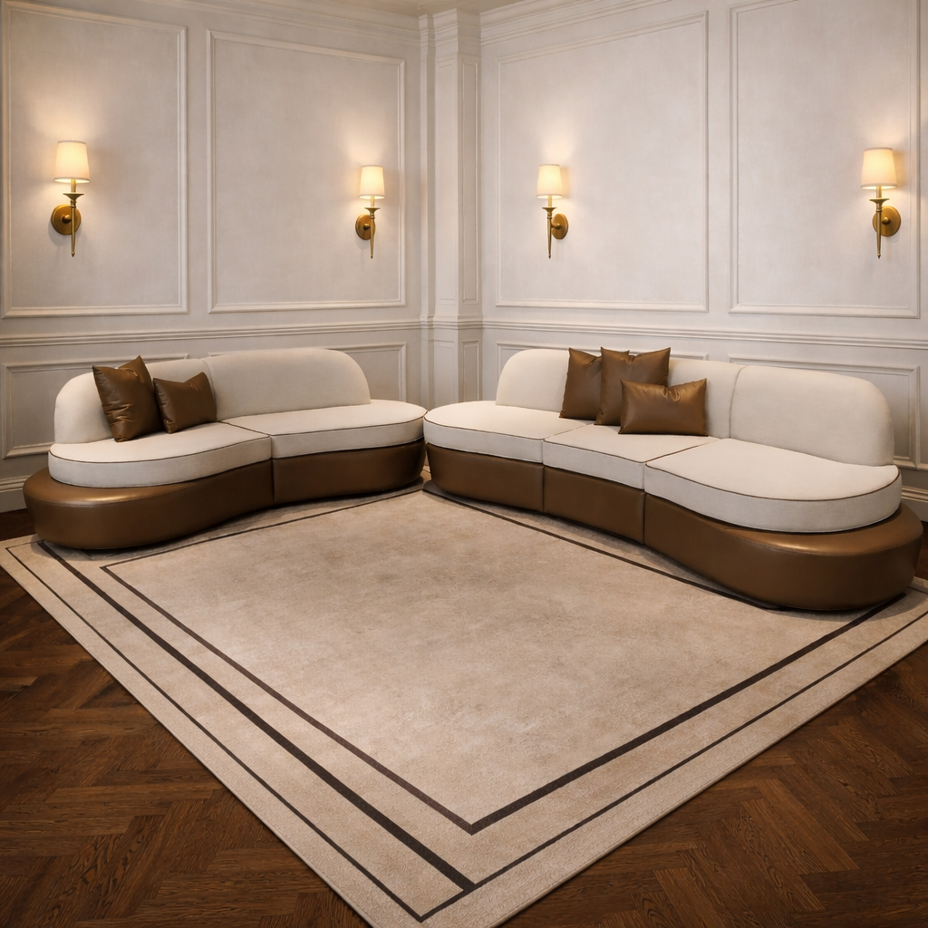 Luxe Curved Lounge Sofa Set