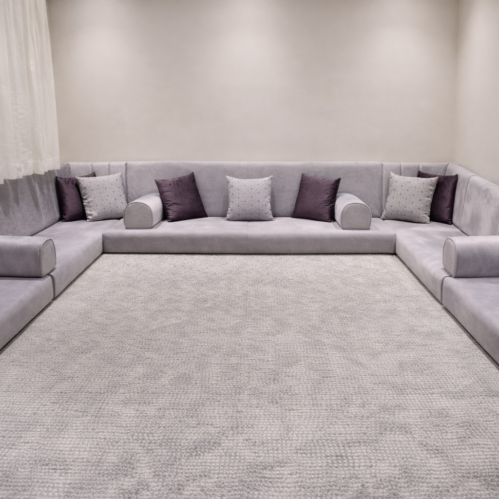 Modern Grey Majlis Sofa Set
