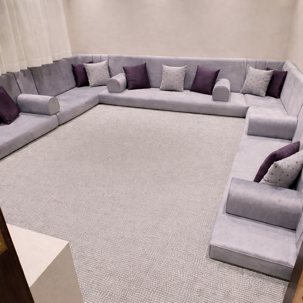 Modern Grey Majlis Sofa Set
