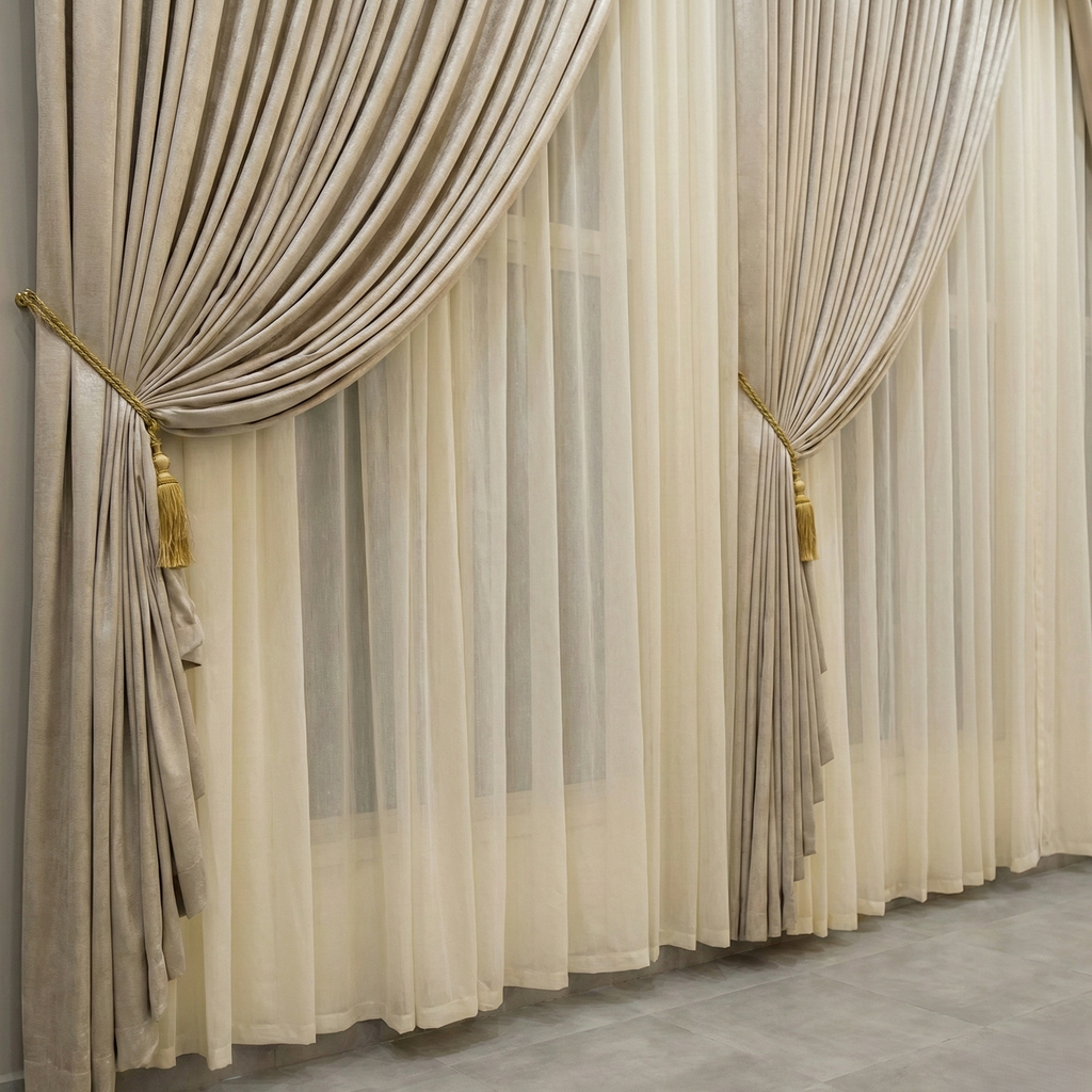 Signature Ivory Wave Curtains