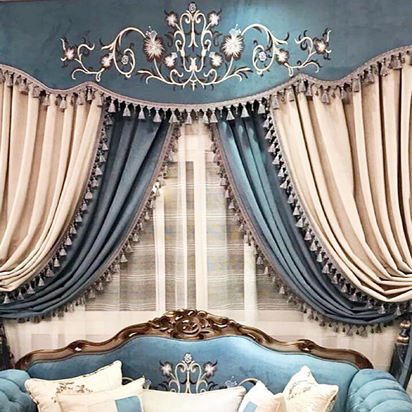Traditional Blue Curtain